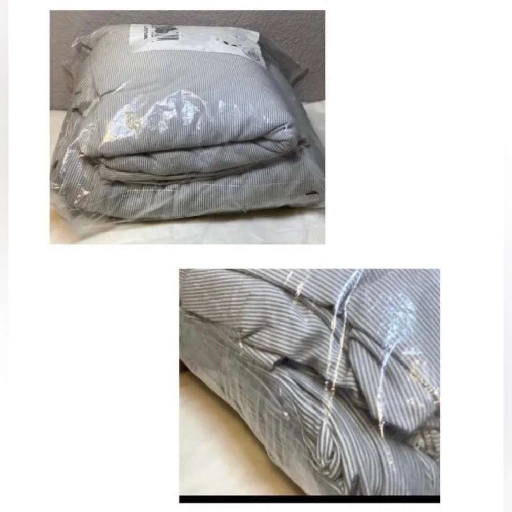 COPY - Room Essentials Jersey Sheet Set, Gray Stripe  Size Twin